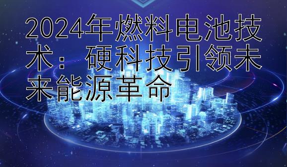 2024年燃料电池技术：硬科技引领未来能源革命